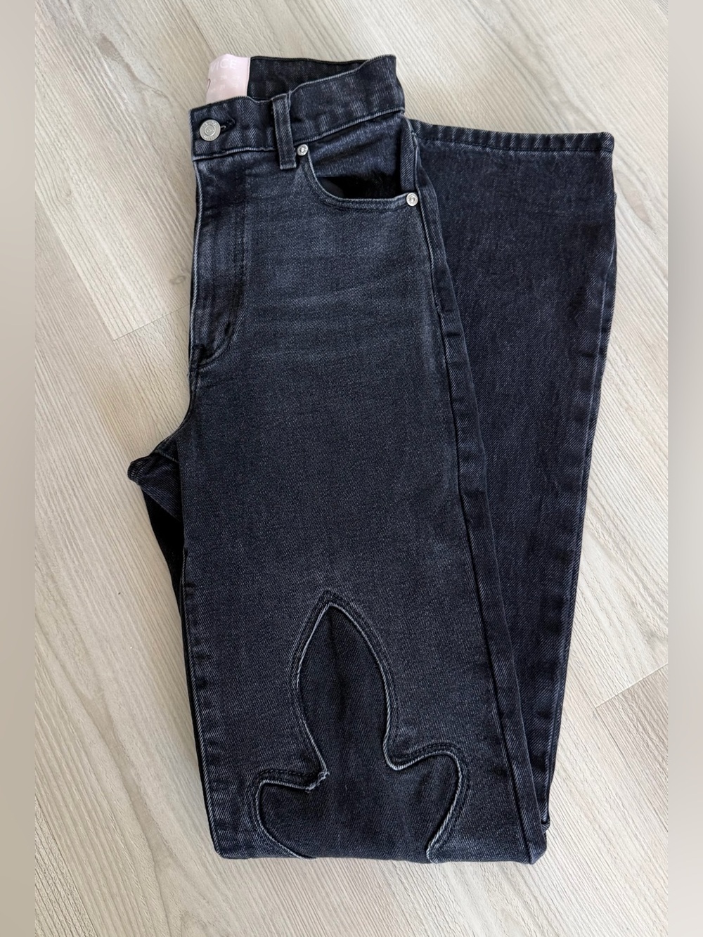 Revice Rocker Hall Of Fame Denim Black Jeans Straight Leg Raw Hem